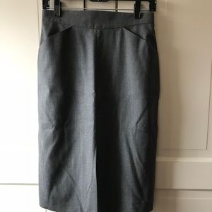 Thierry Mugler Gray Suit Skirt
